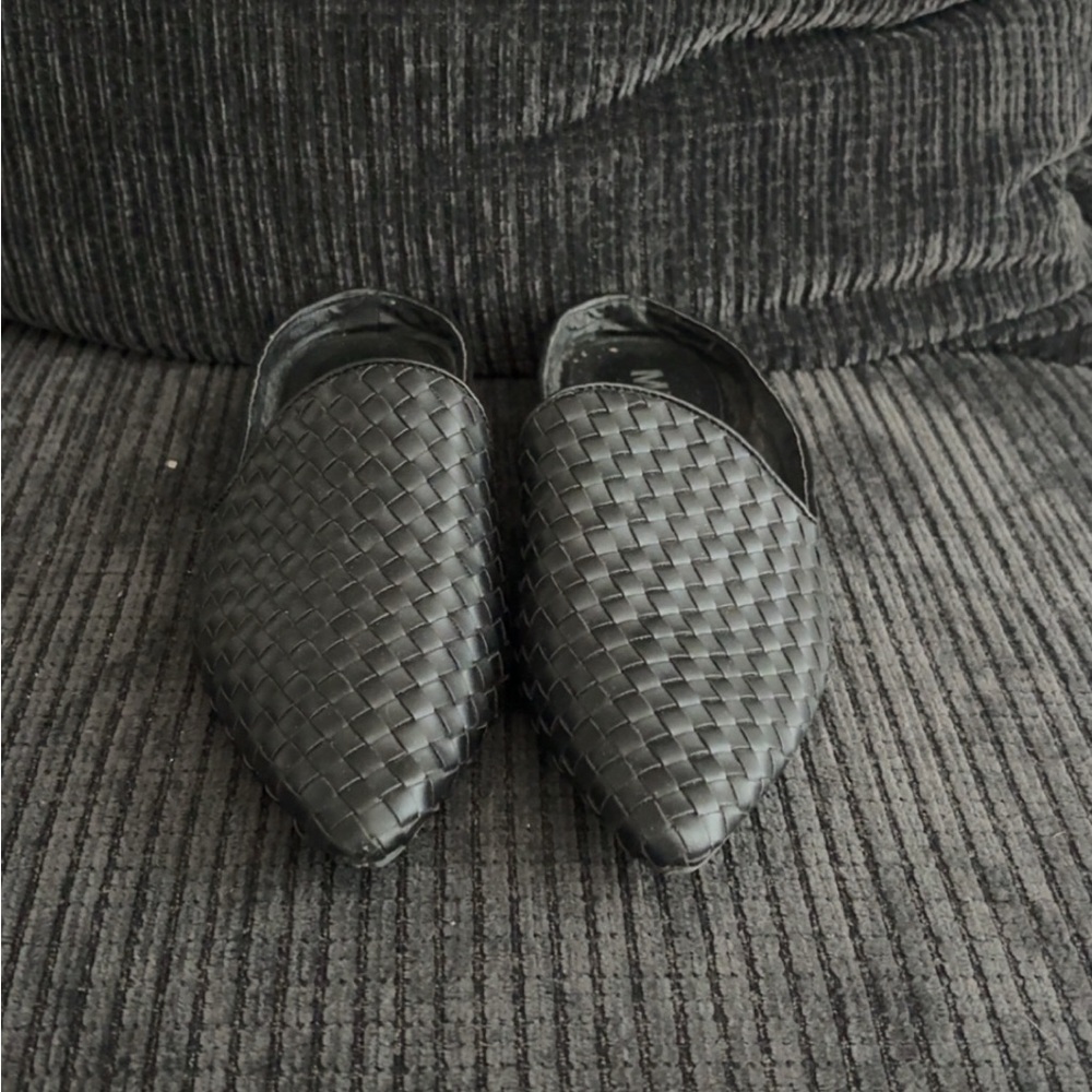 MIA Black Woven Flats